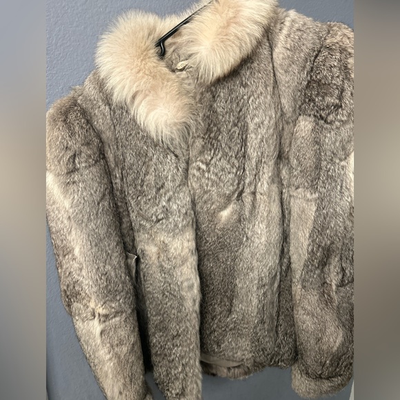 Authentic Rabbit & foxtail fur jacket - Picture 2 of 2